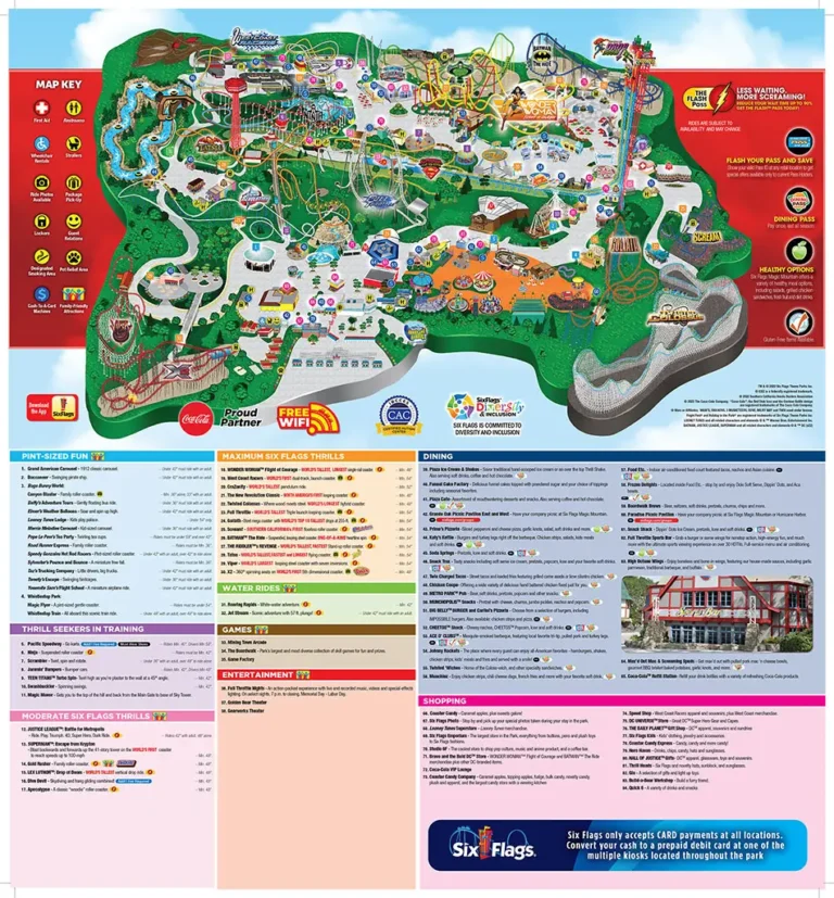 Six Flags Mountain Map 2024