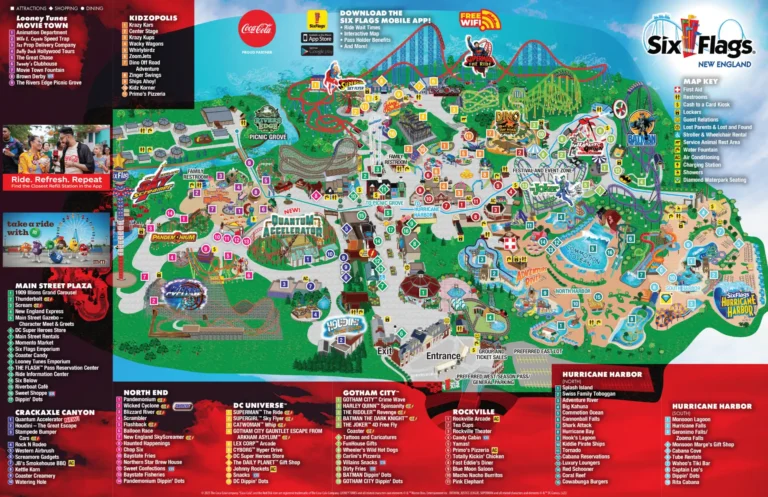 Six Flags New England Map 2025