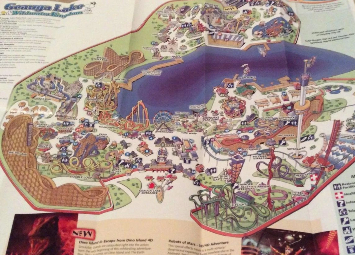 Six Flags Ohio Map 2005