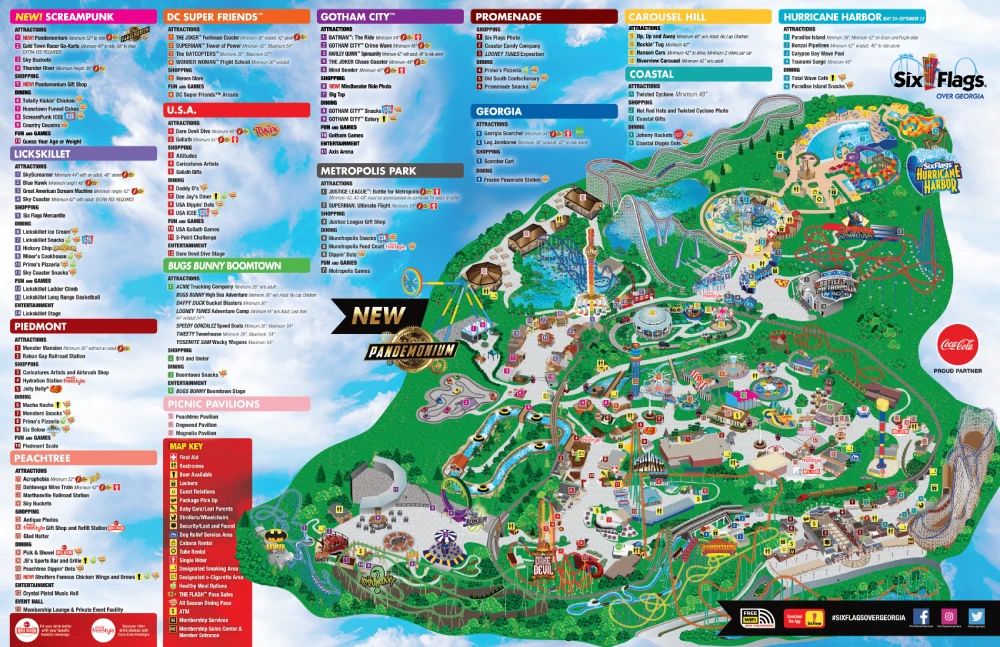 Six Flags Over Georgia Map 2020 1