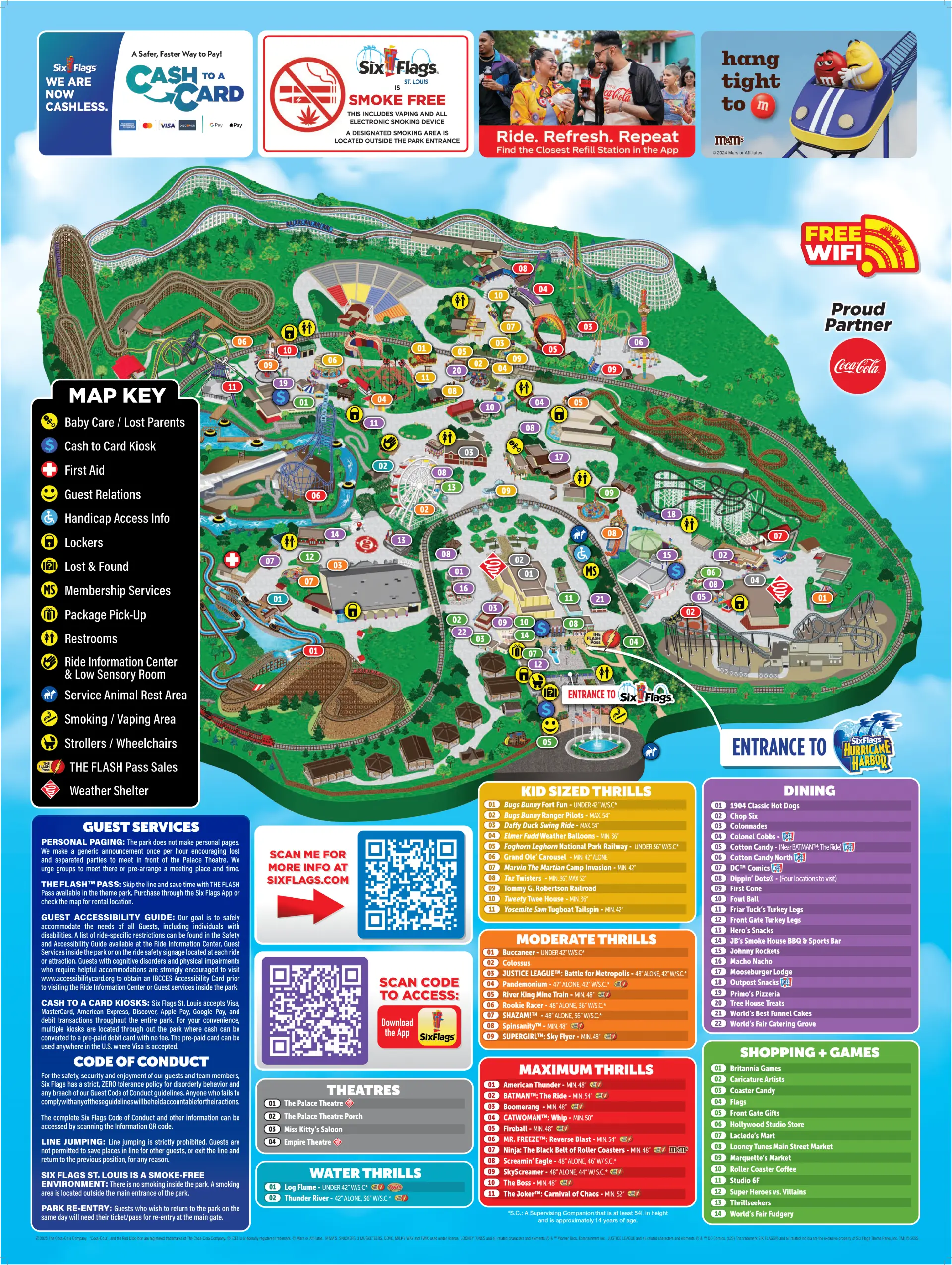 Six Flags St. Louis Map 2025