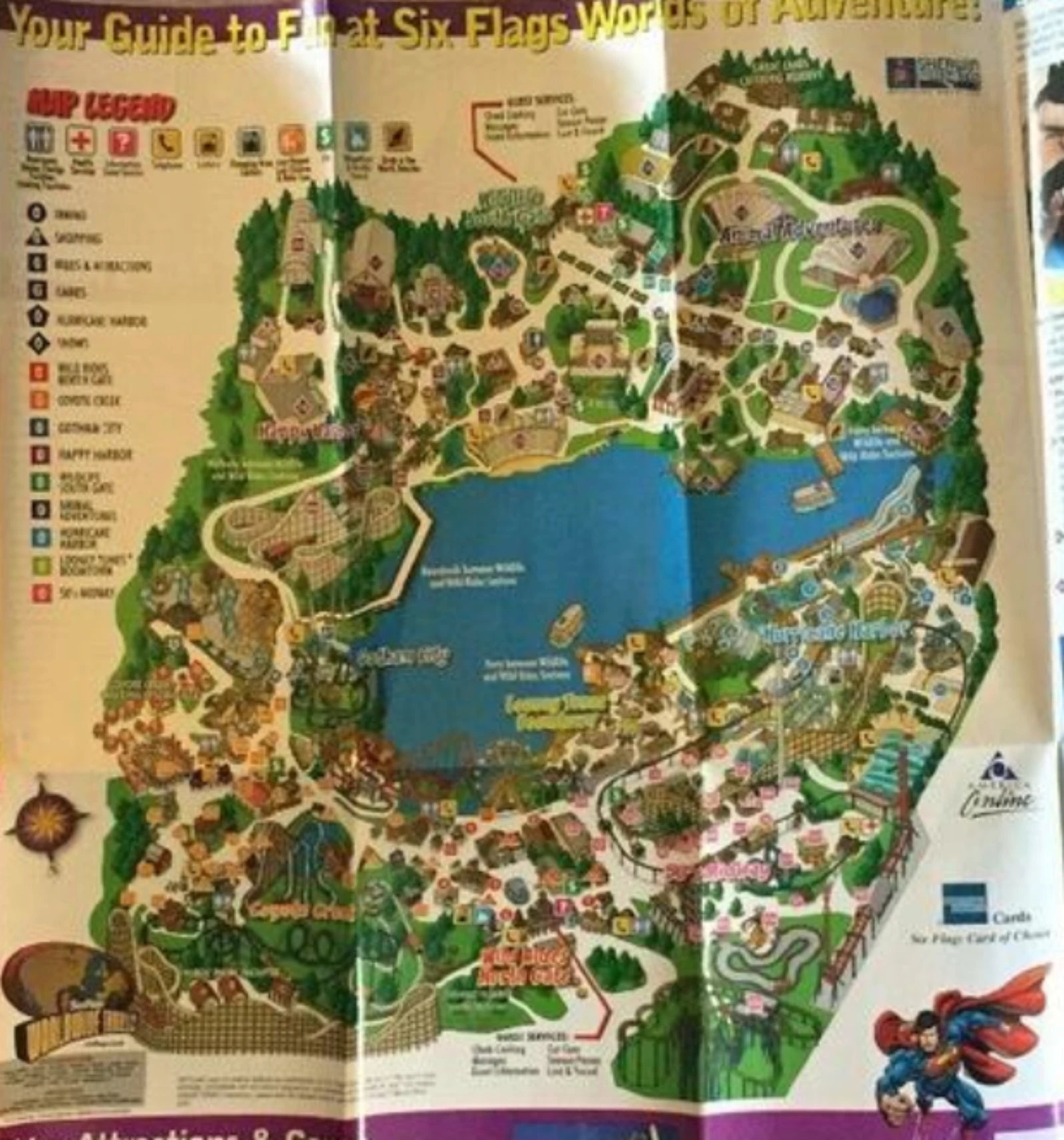 Six Flags World Of Adventure Map 2002