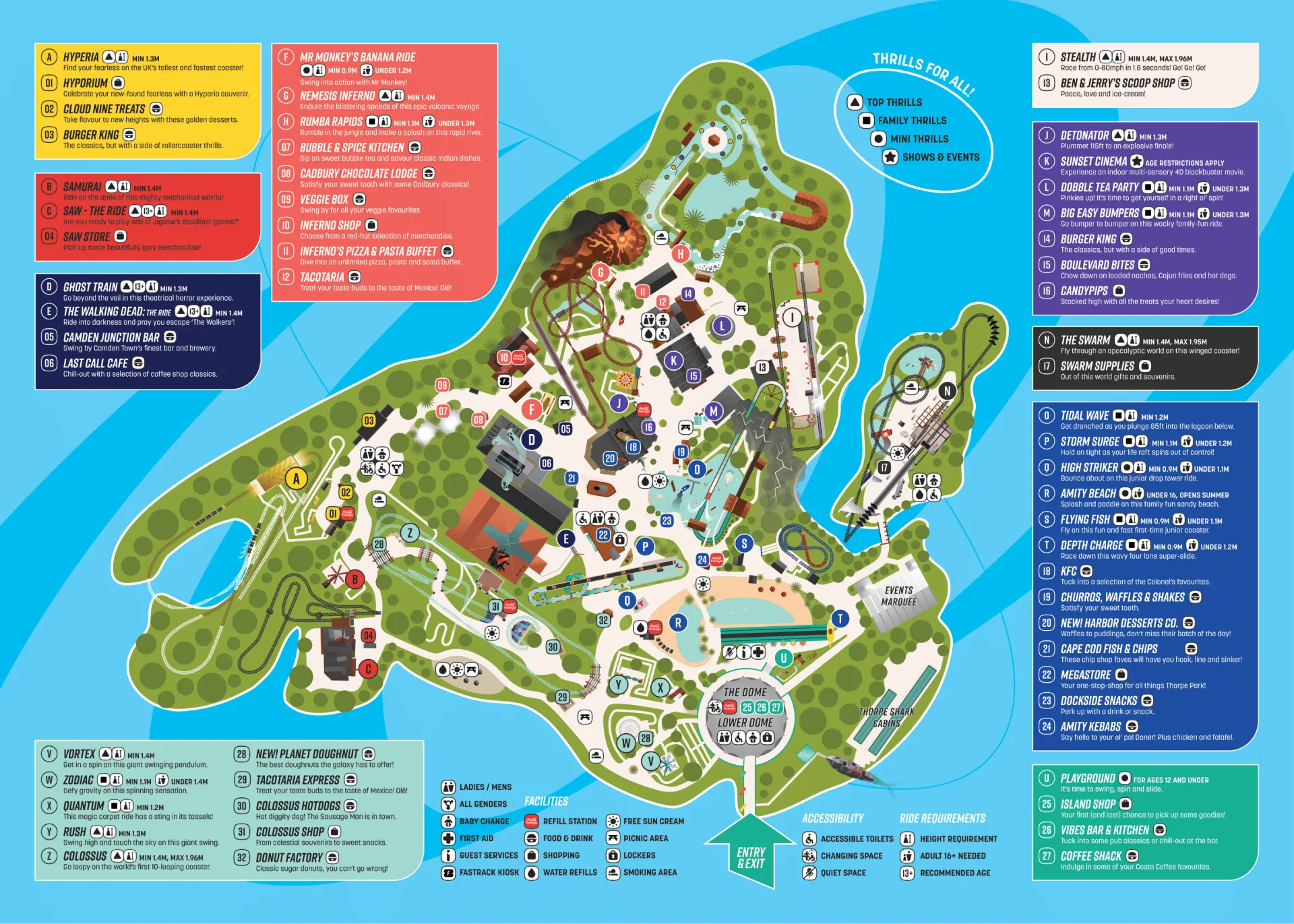 Thorpe Park Resort Map 2025