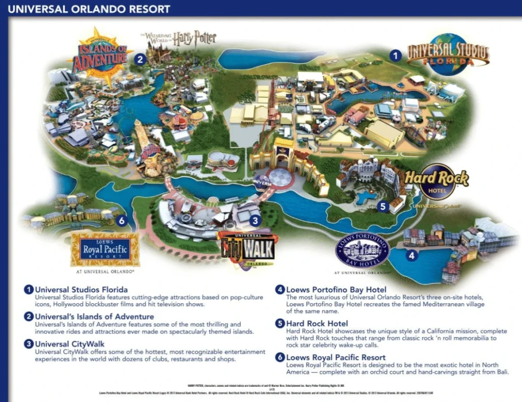 Universal Orlando Resort Map 2002