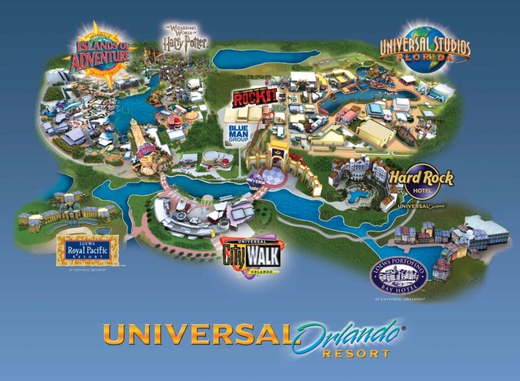 Universal Orlando Resort Map 2003