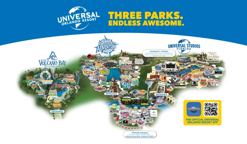 Universal Orlando Resort Map 2009