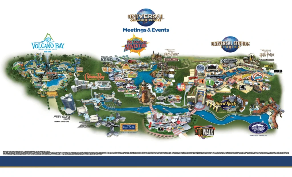 Universal Orlando Resort Map 2017