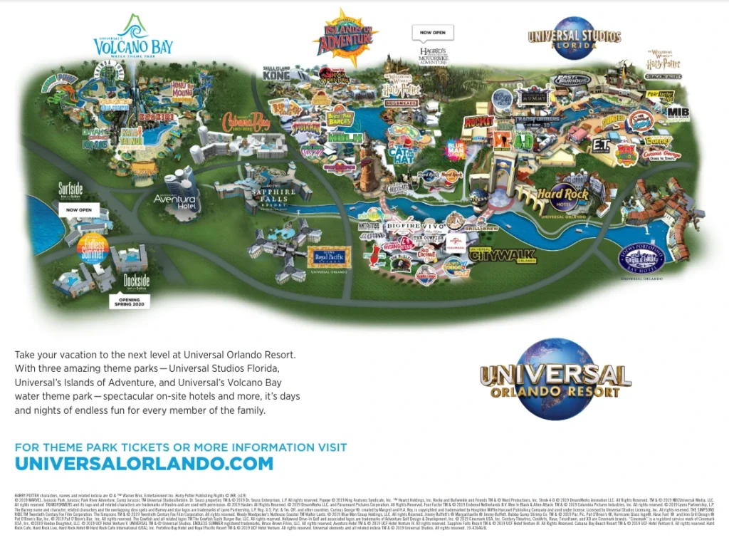 Universal Orlando Resort Map 2019