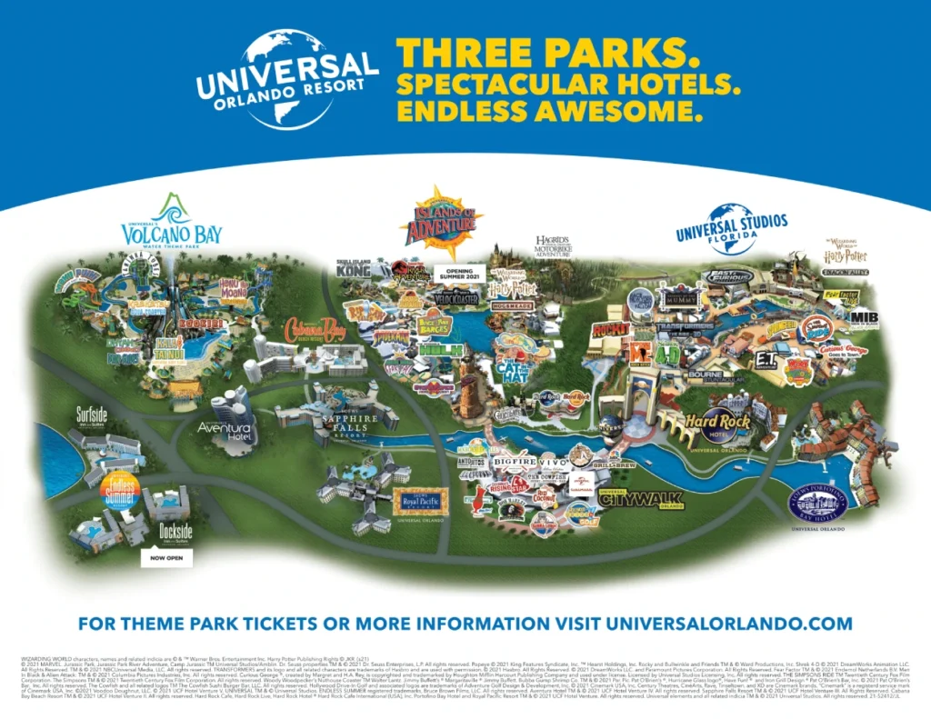 Universal Orlando Resort Map 2020