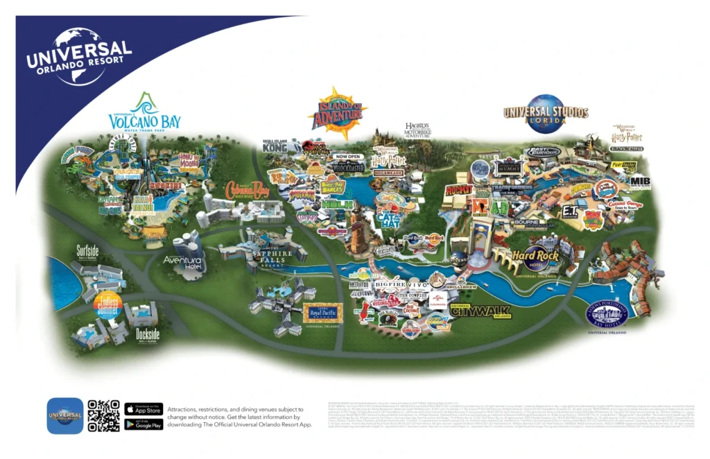 Universal Orlando Resort Map 2022