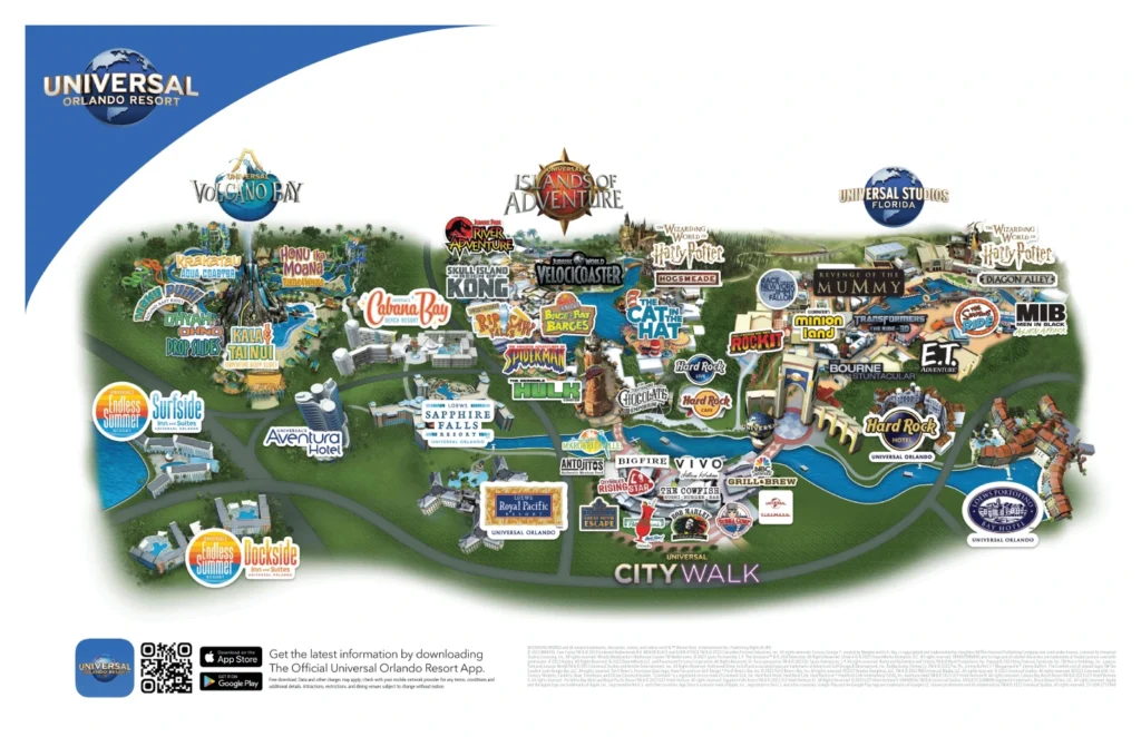 Universal Orlando Resort Map 2024