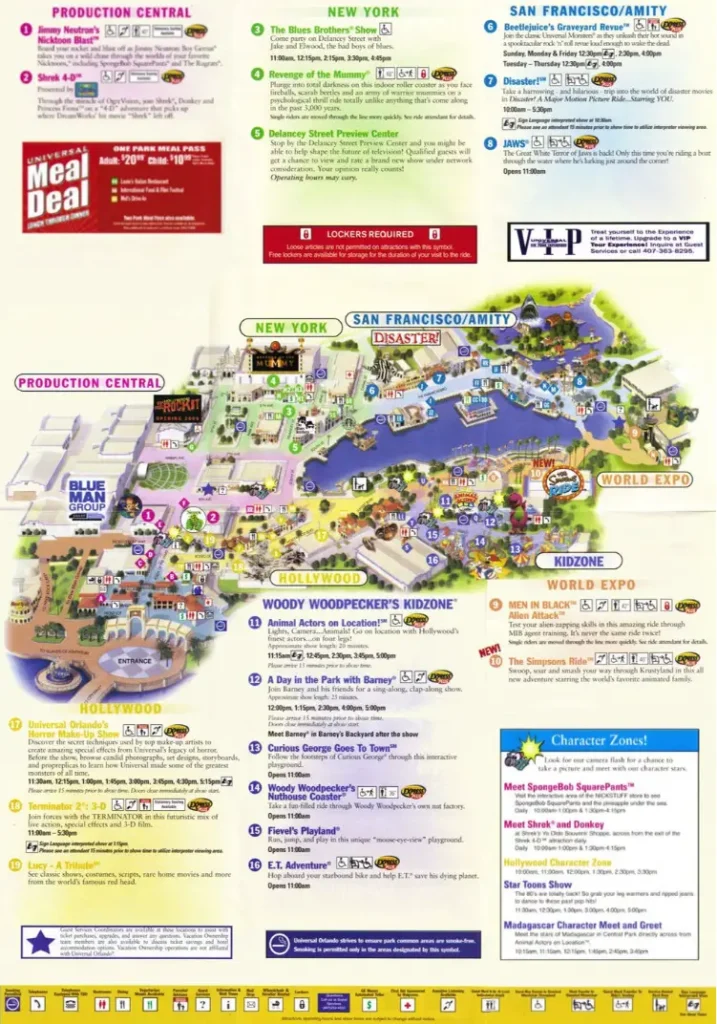 Universal Studios Florida Map 2009