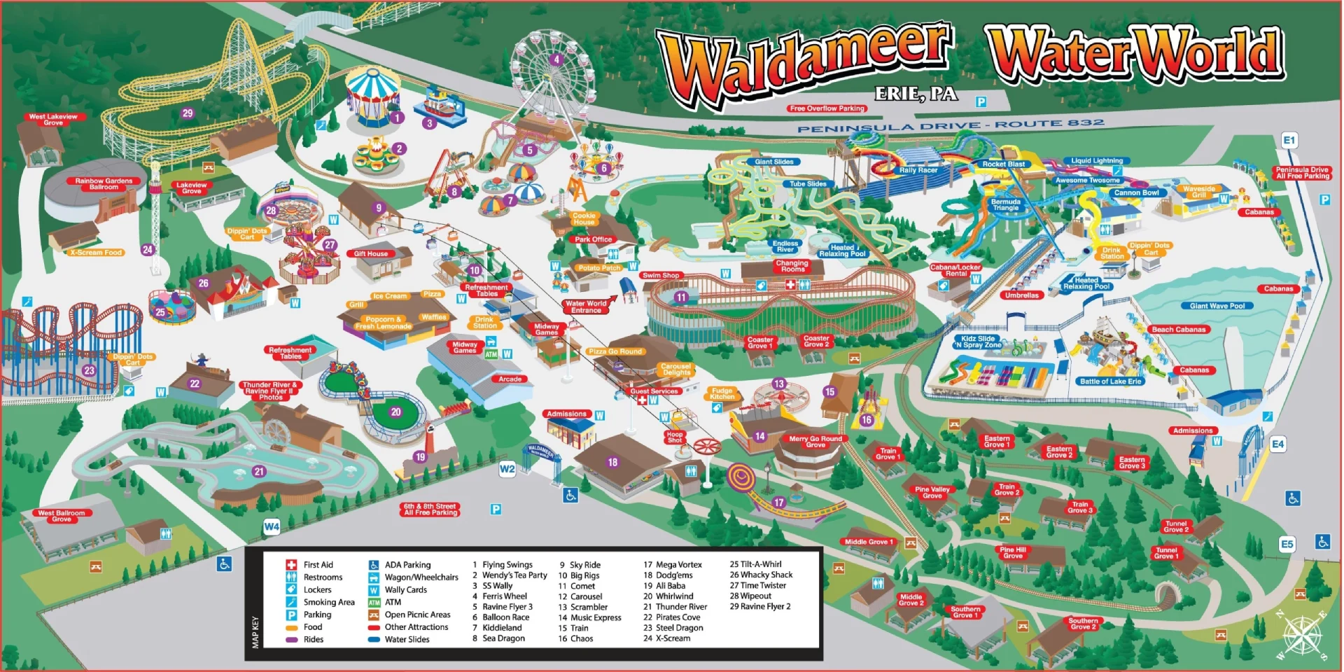 Waldameer & Water World Map 2025
