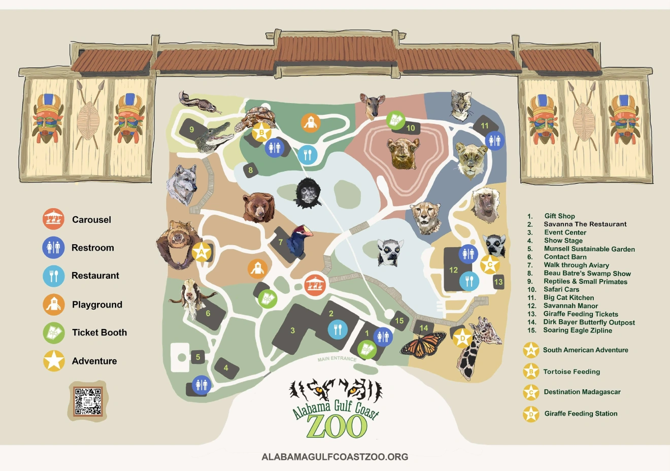 Alabama Gulf Coast Zoo Map 2025