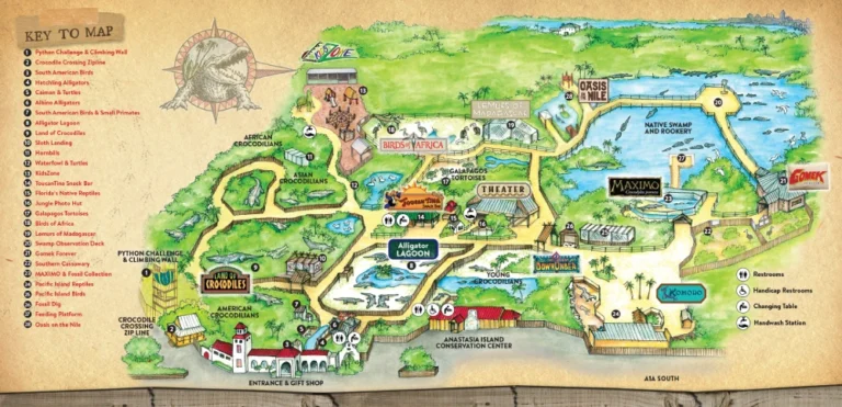 Alligator Farm Zoological Park Map 2024