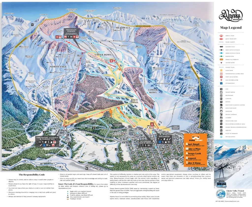 Alyeska Resort Map 2024 (Winter)