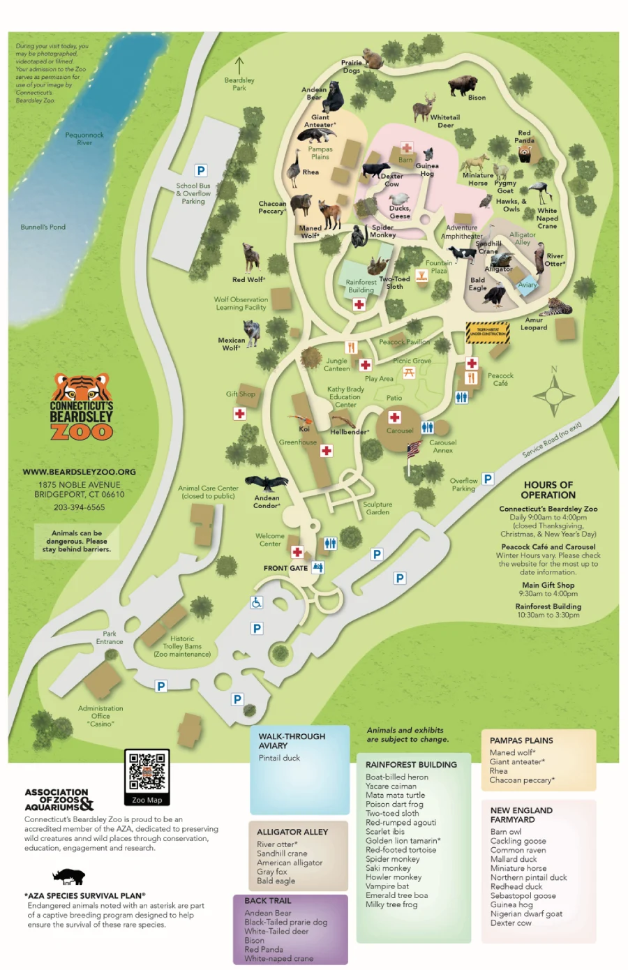 Beardsley Zoo Map 2025