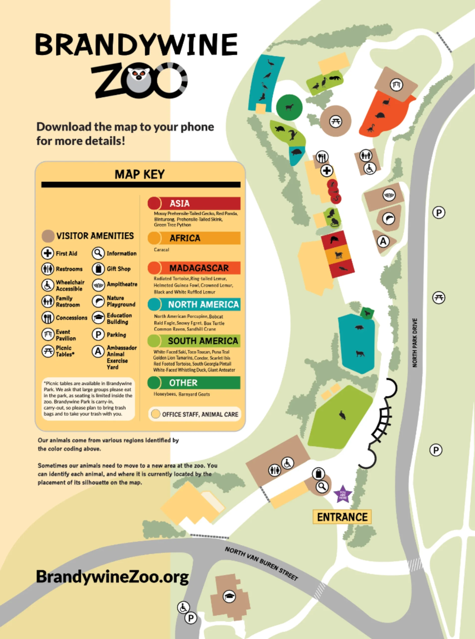 Brandywine Zoo Map 2025