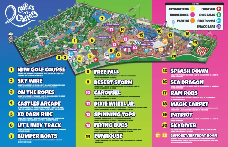 Castles N’ Coasters Map 2025-1