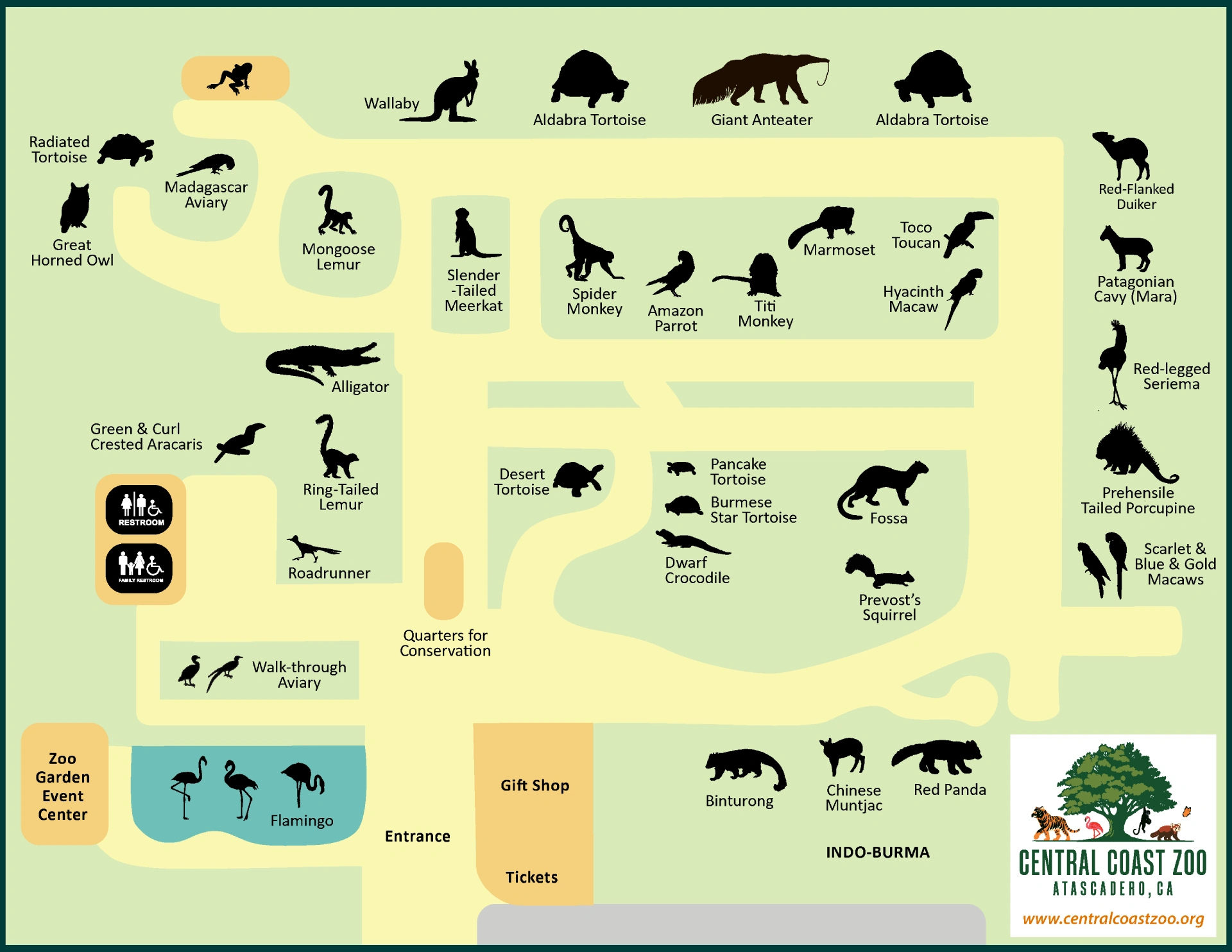 Charles Paddock Zoo Map 2025