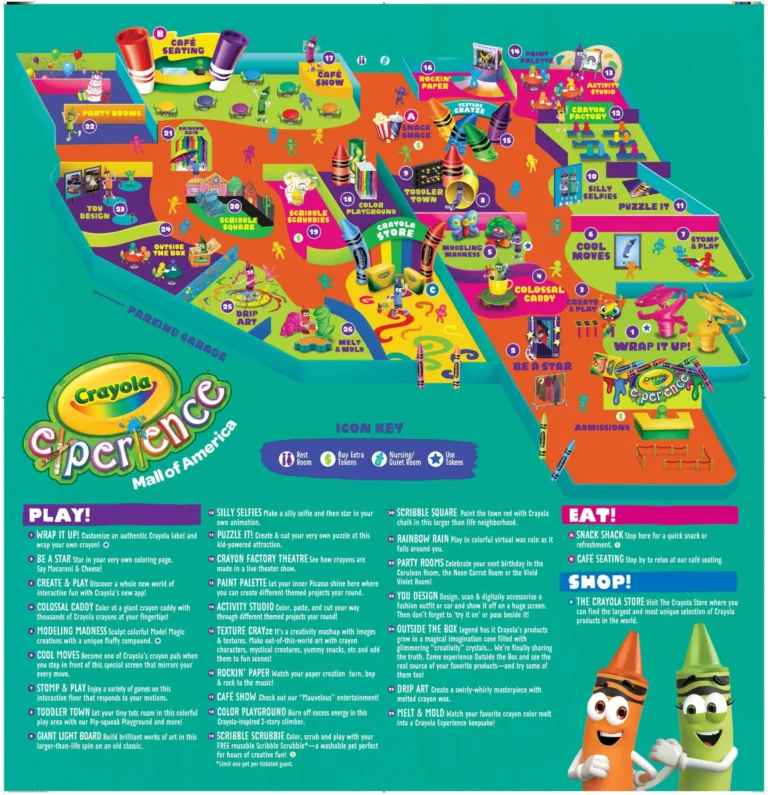 Crayola Experience Orlando Map 2025