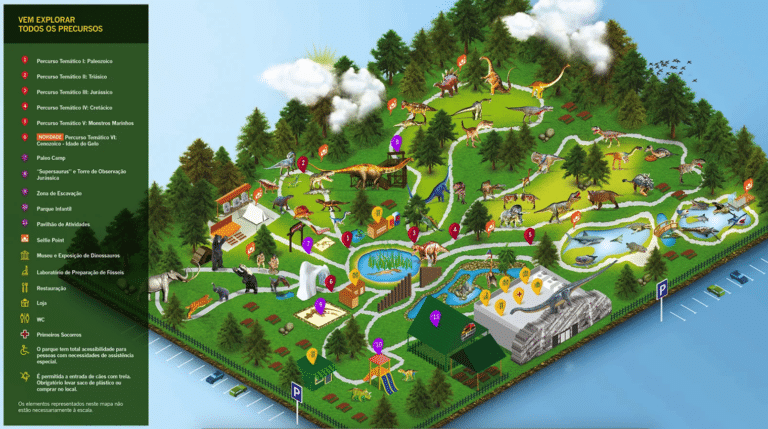 Dino Parque Lourinhã Map and Brochure (2025 – 2023)