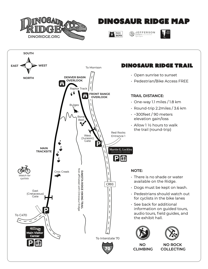 Dinosaur Ridge Map 2025