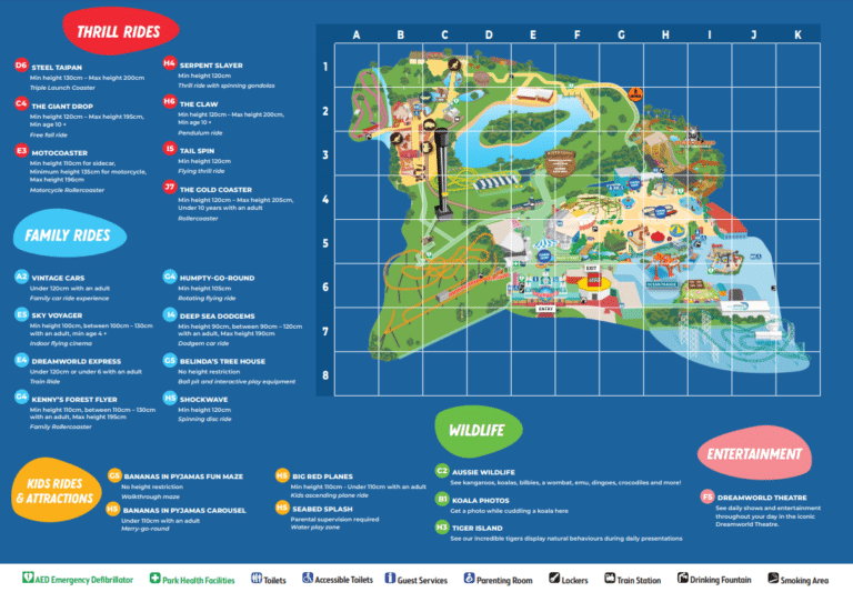 Dreamworld Map and Brochure (2024 – 2025)