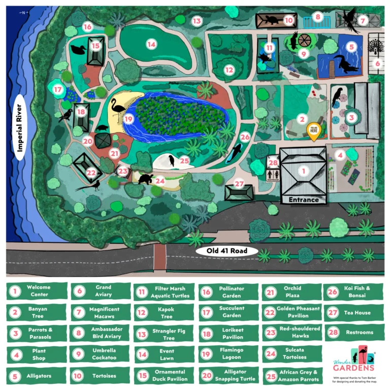 Everglades Wonder Gardens Map 2025