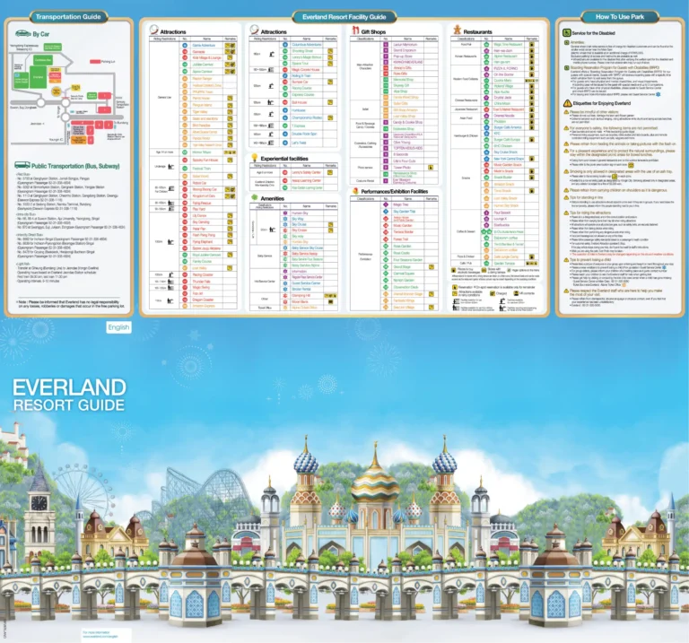 Everland Resort Map 2025