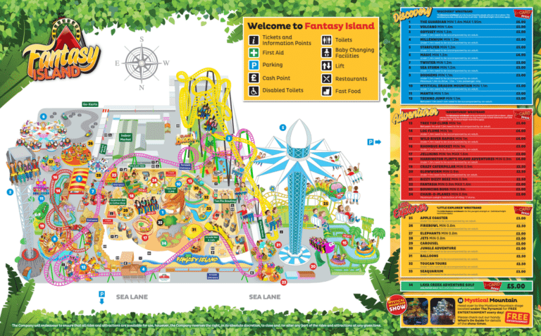 Fantasy Island Resort Map and Brochure (2025 – 2023)