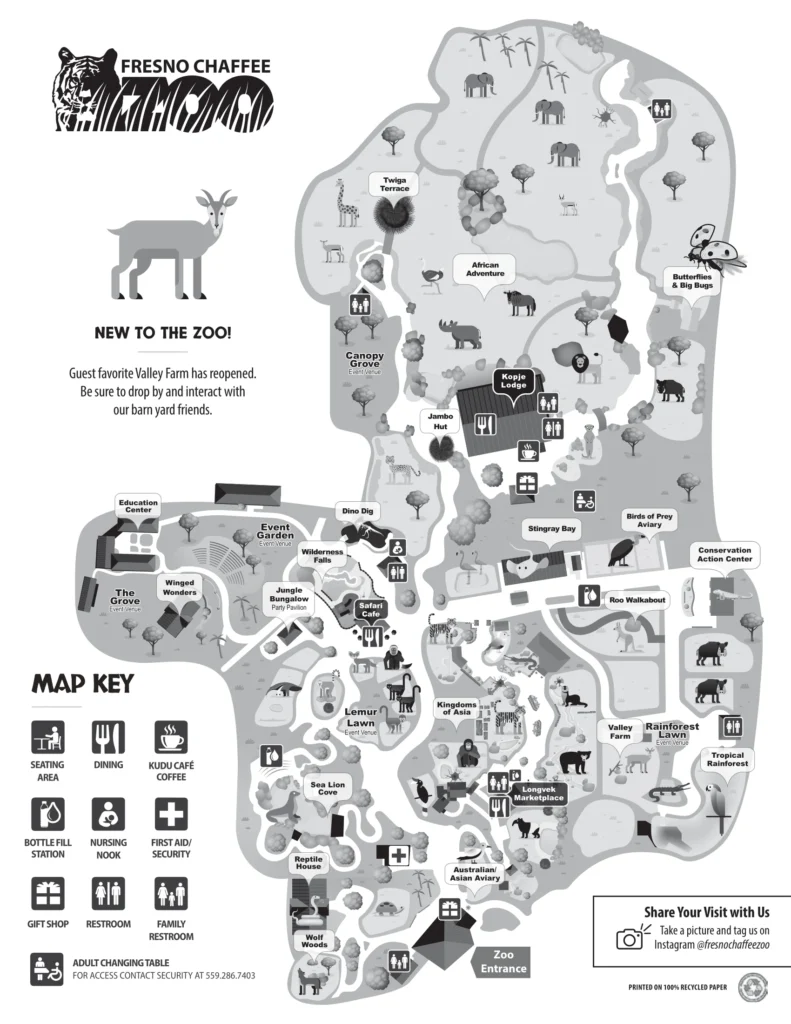 Fresno Chaffee Zoo Map 2024-2