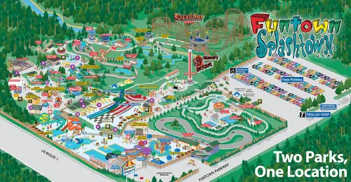 Funtown Splashtown USA Map 2024