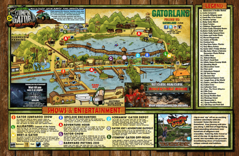 Gatorland Map and Brochure (2025 – 2018)