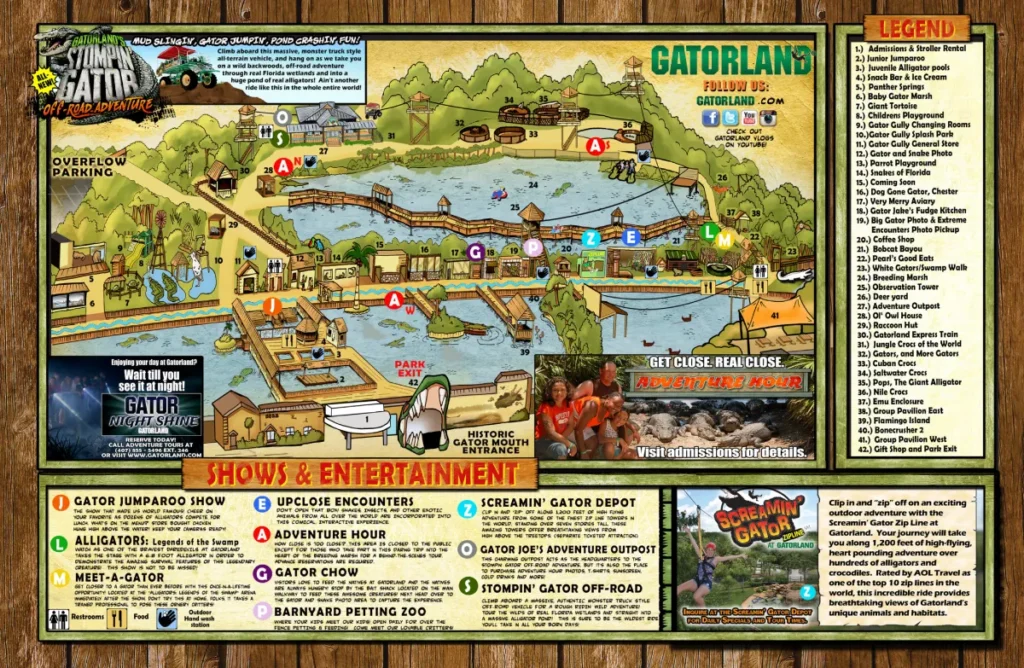Gatorland Map 2024