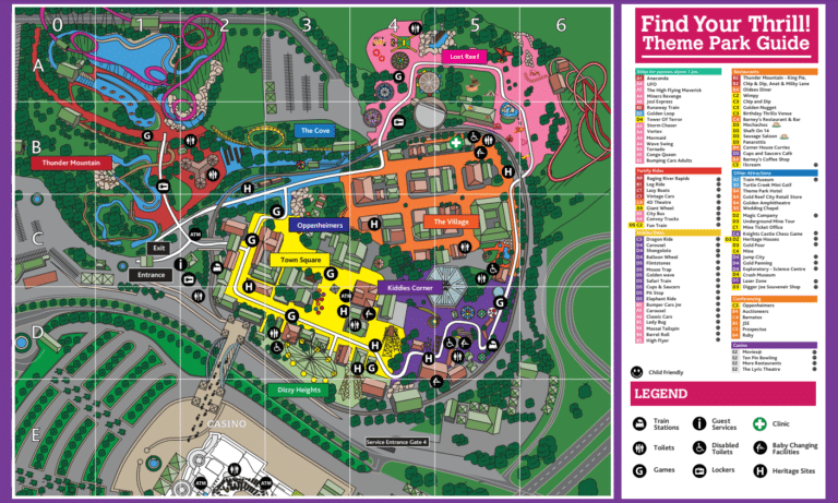 Gold Reef City Theme Park Map and Brochure (2023)