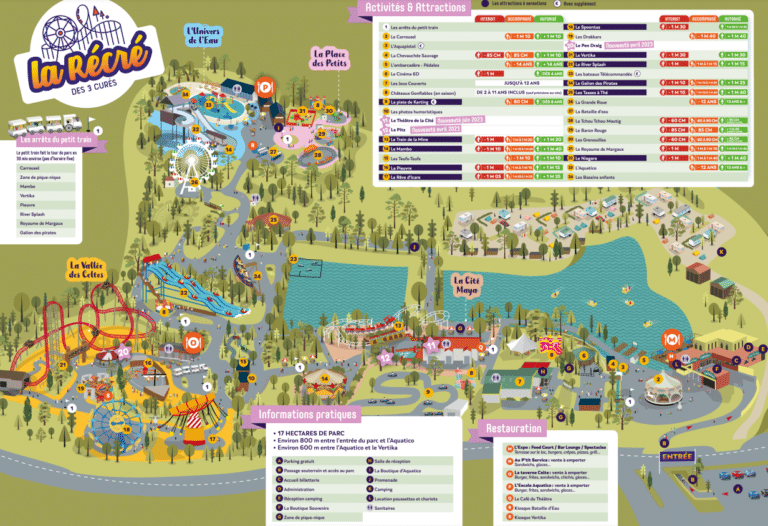 La Récré des 3 Curés Map and Brochure (2025 – 2014)
