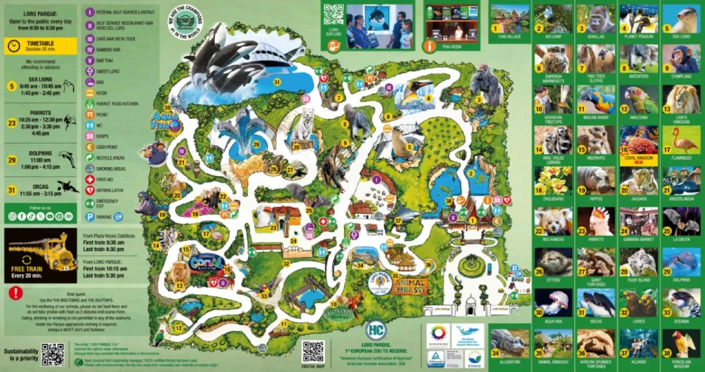 Loro Parque Map 2025