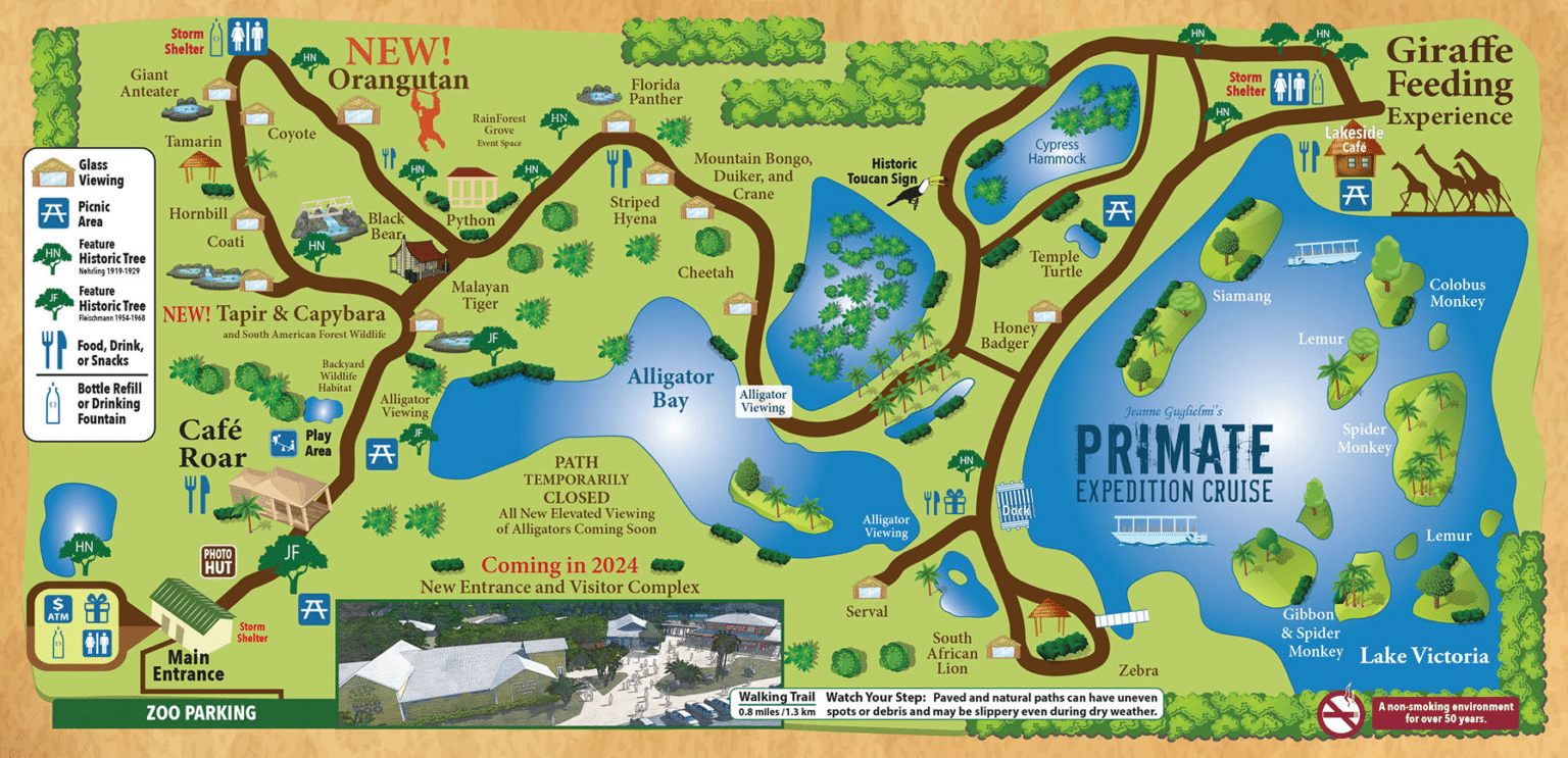 Naples Zoo at Caribbean Gardens Map and Brochure (2019 2023