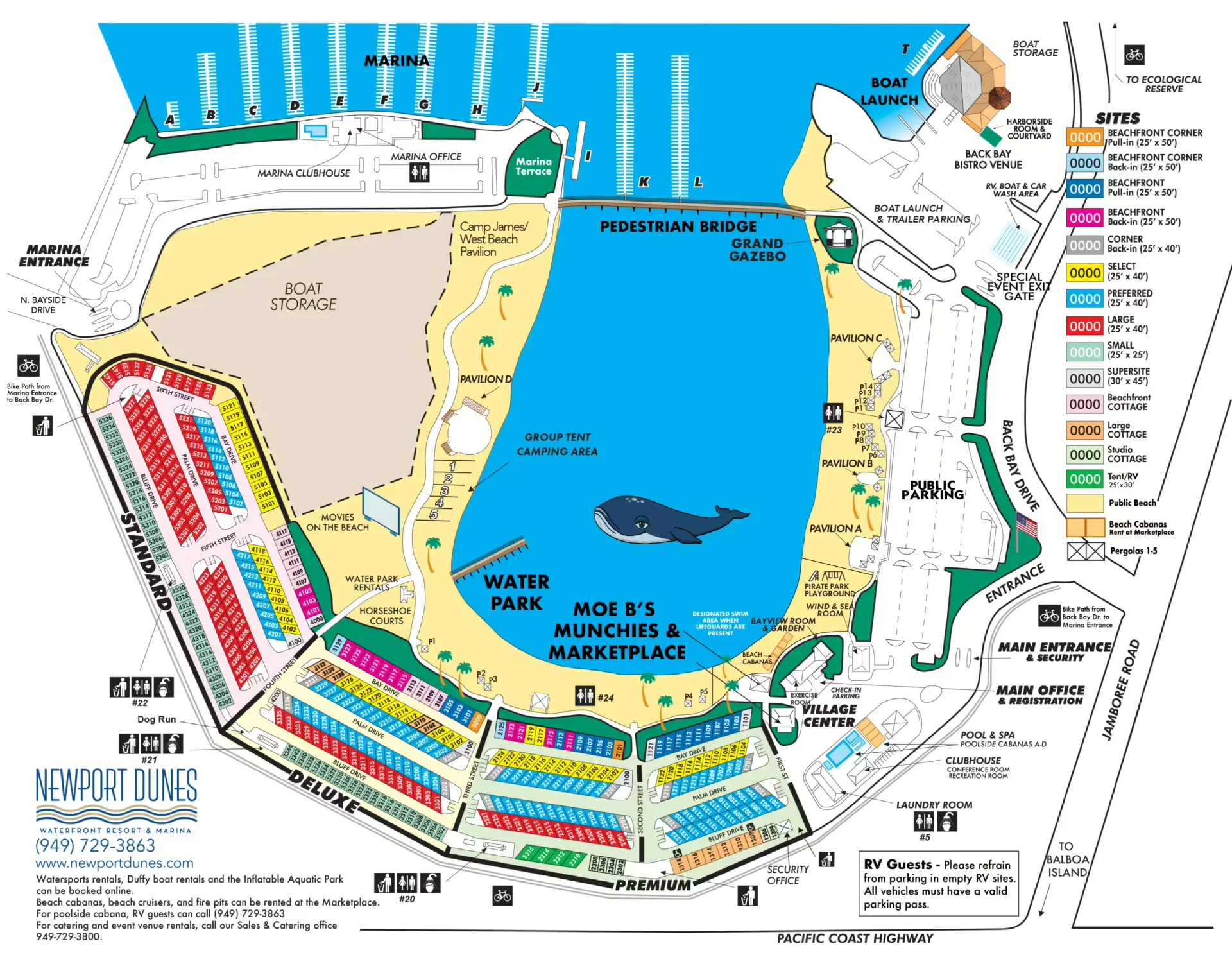 Newport Dunes Waterfront Resort & Marina Map 2025