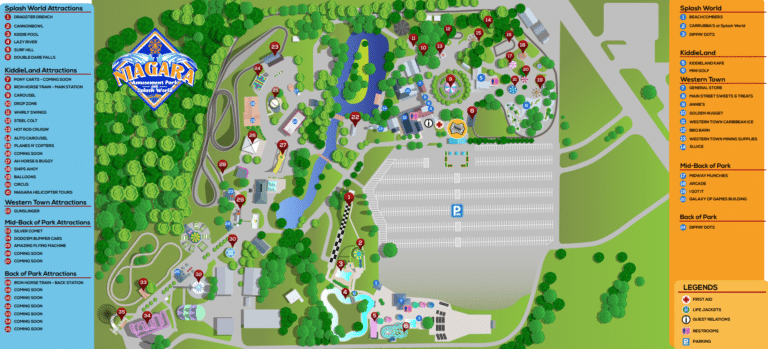 Niagara Amusement Park and Splash World Map and Brochure (2023 – 2025)