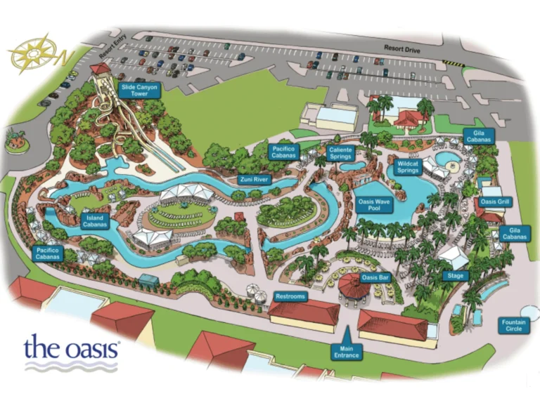 Oasis Water Park Map 2023