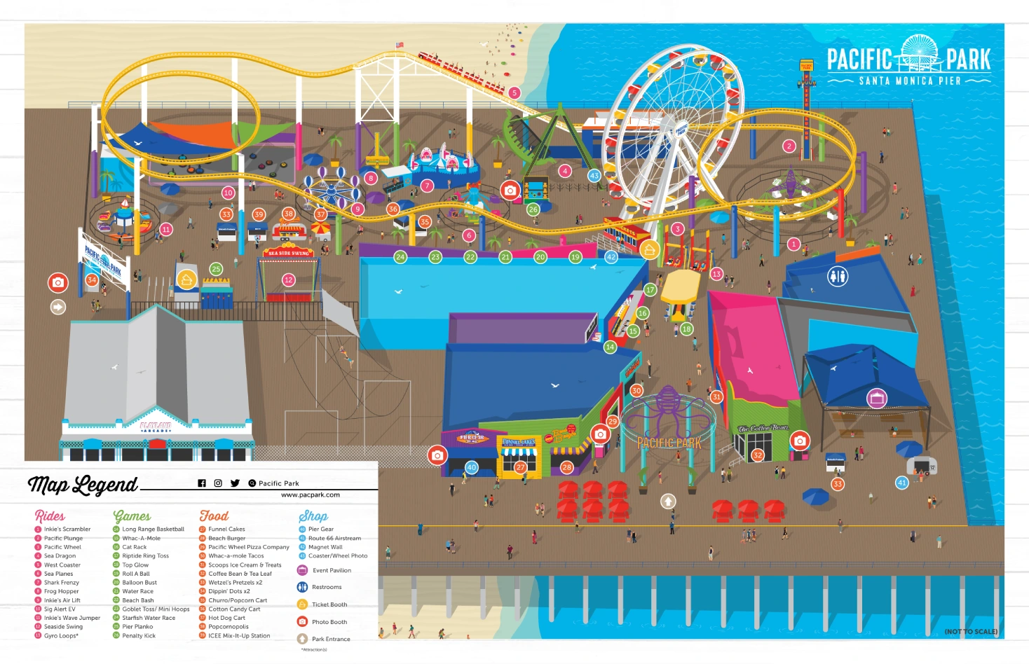 Pacific Park Map 2025