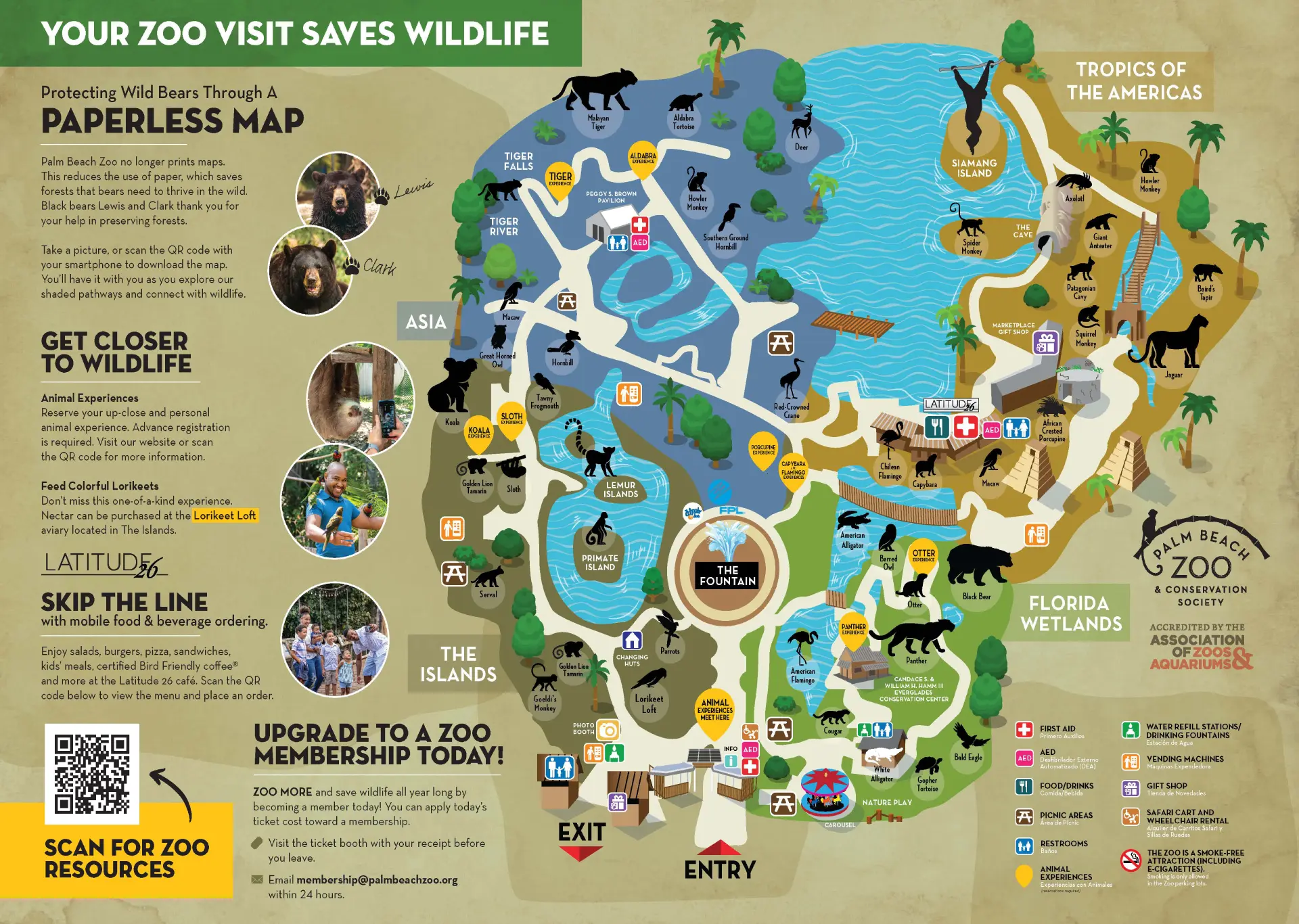 Palm Beach Zoo & Conservation Society Map 2025