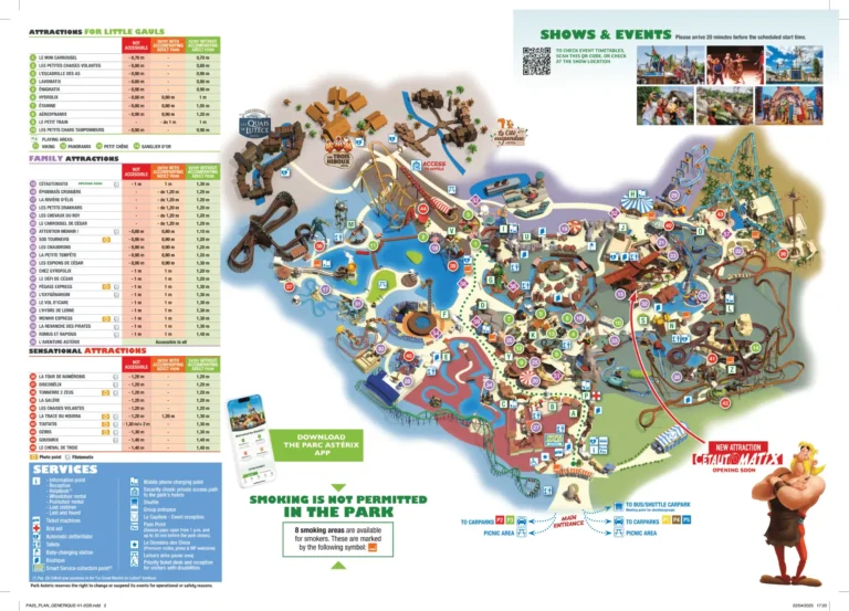Parc Astérix Map 2025