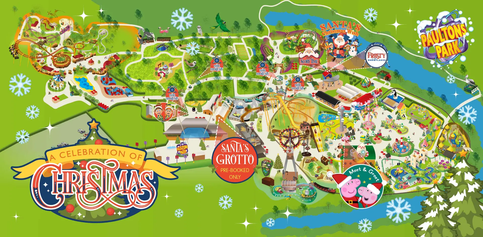 Paultons Park A Celebration of Christmas Map 2025