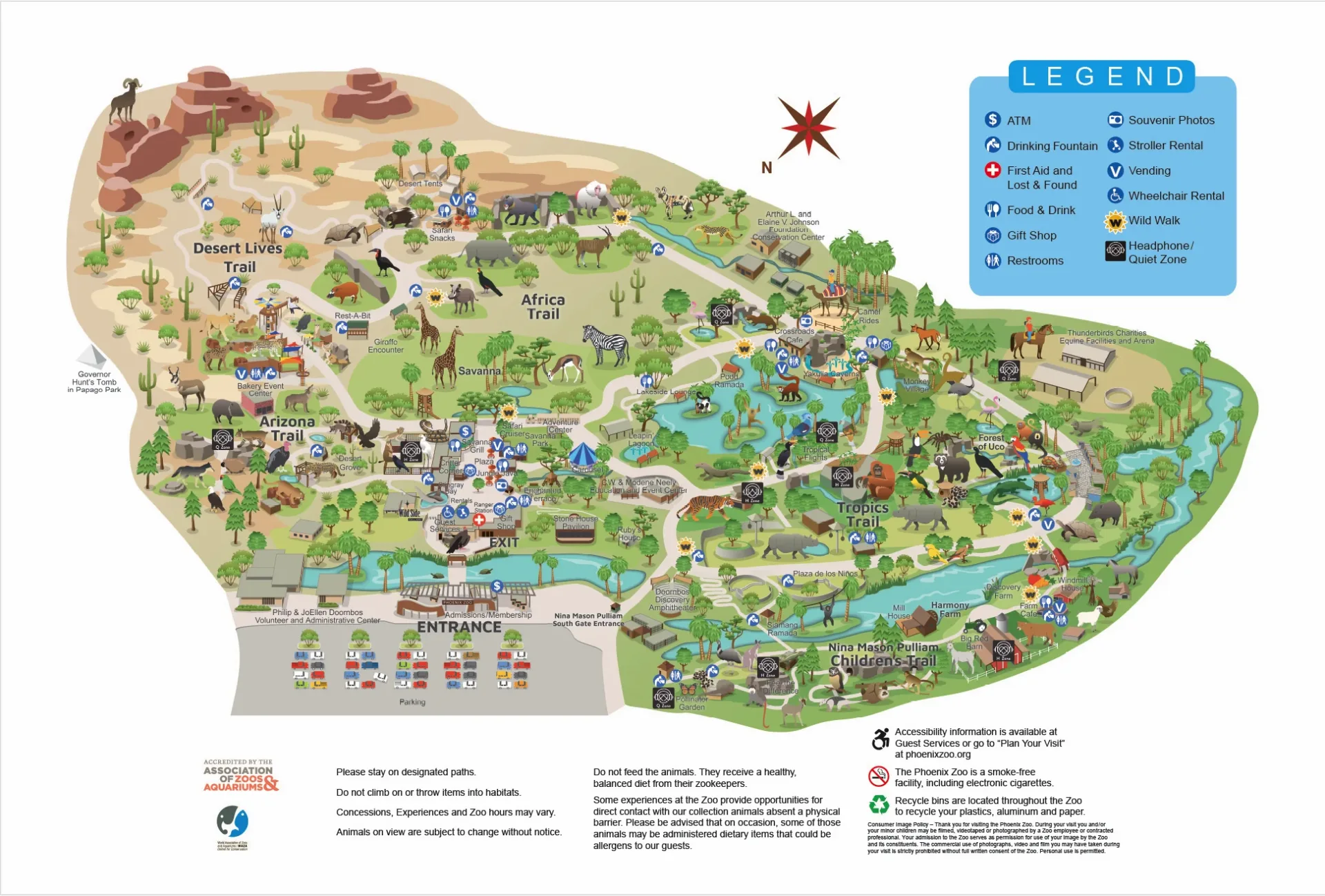 Phoenix Zoo Map 2025