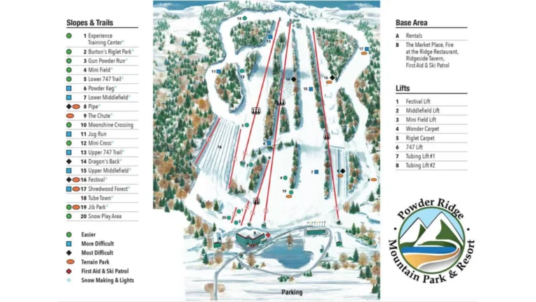 Powder Ridge Mountain Park & Resort Map 2025