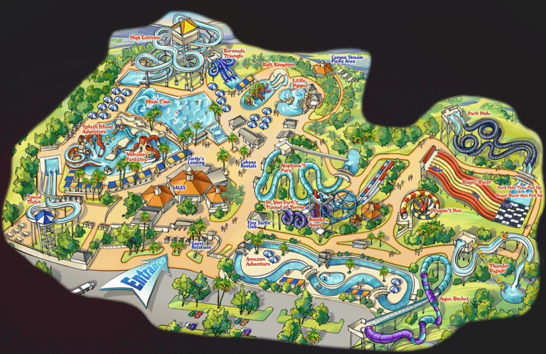 Raging Waters Map and Brochure (2025 – 2023)