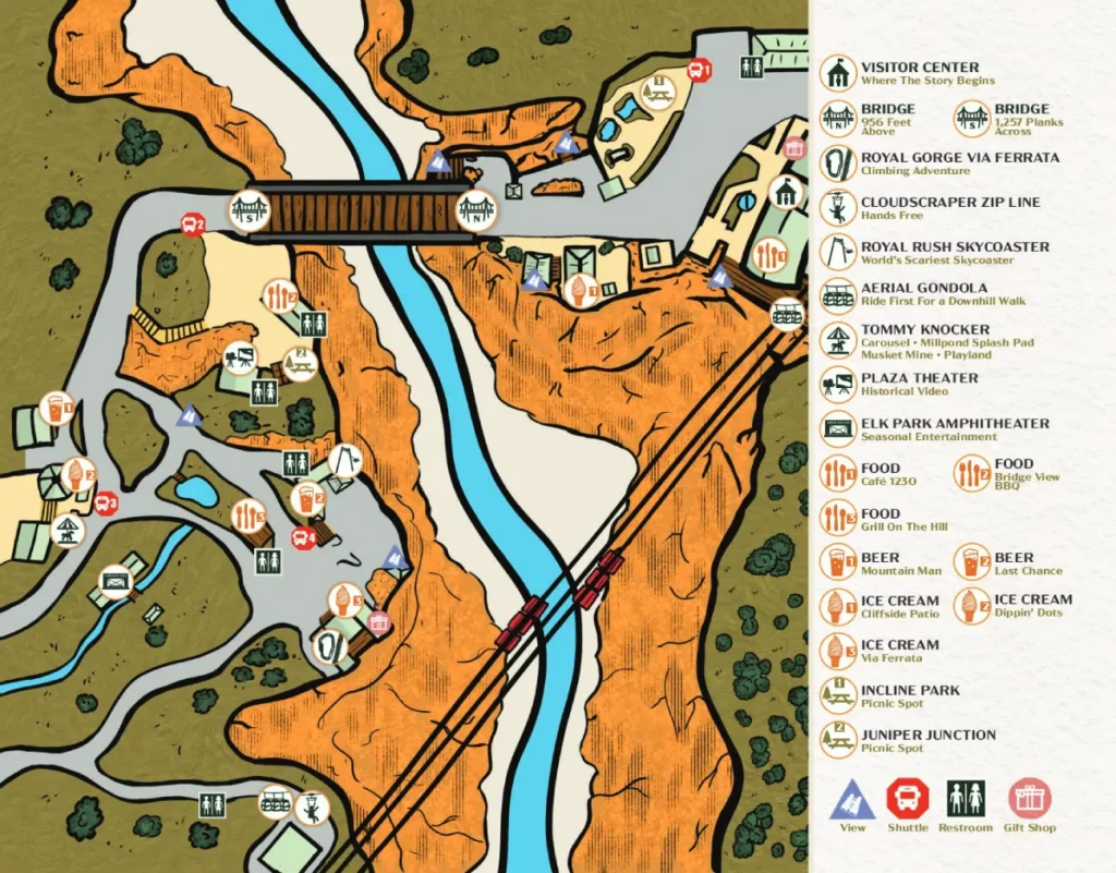 Royal Gorge Bridge & Park Map 2024